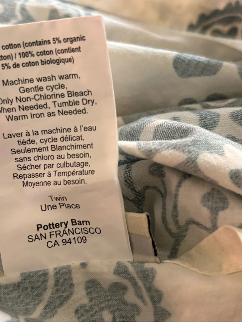Pottery Barn Lucianna Medallion Twin Duvet Cover